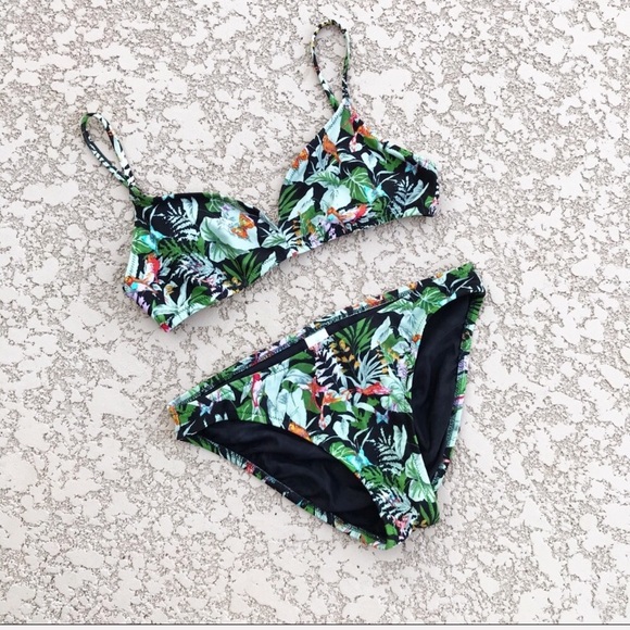 J. Crew Other - J. CREW VTG Tropical Bird Printed Bikini Swimsuit